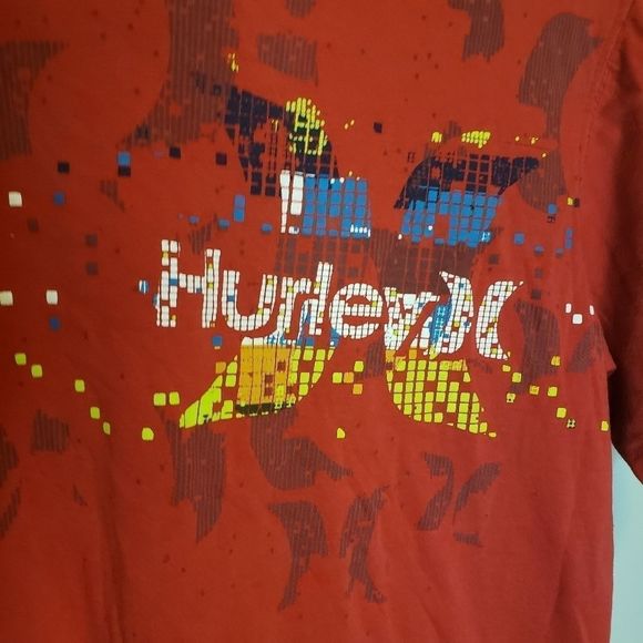 3 for $20 Boys Hurley Short Sleeve T-Shirt Large Red Graphic T - Picture 4 of 4